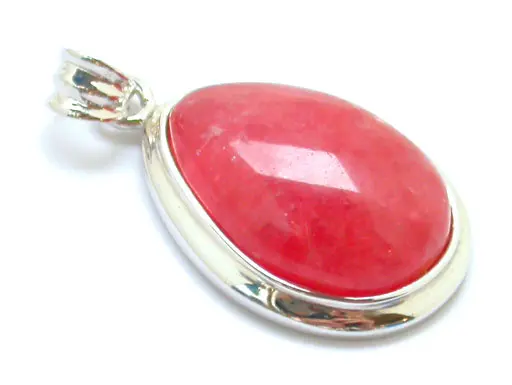 Rhodochrosite in Silver Teardrop Pendant