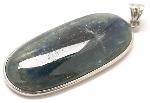 Kyanite in Silver Oval Pendant