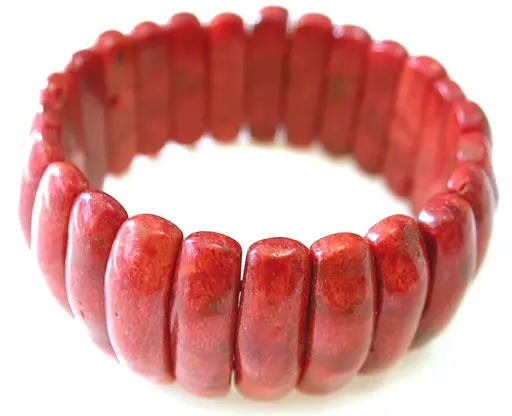 Red Wood Coral Bracelet