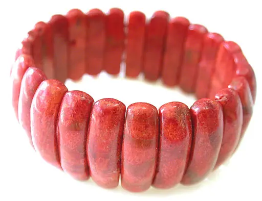 Red Wood Coral Bracelet