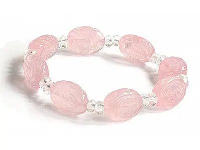 Rose Quartz and Clear Quartz Bracelet