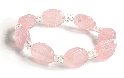 Rose Quartz and Clear Quartz Bracelet