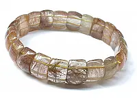 Rounded Rutilated Quartz Bracelet