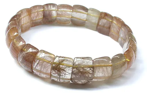 Rounded Rutilated Quartz Bracelet