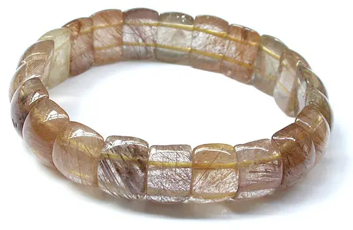 Rounded Rutilated Quartz Bracelet