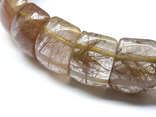 Rounded Rutilated Quartz Bracelet