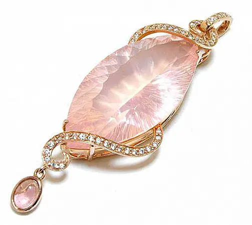 Rose Quartz Teardrop Pendant