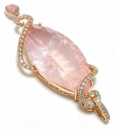 Rose Quartz Teardrop Pendant