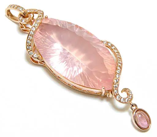 Rose Quartz Teardrop Pendant