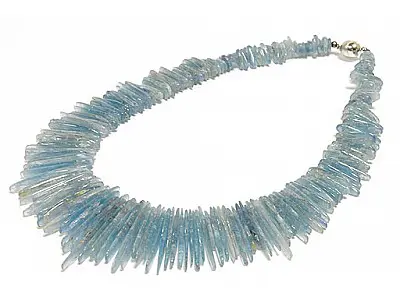 Blue Kyanite and Silver Necklace