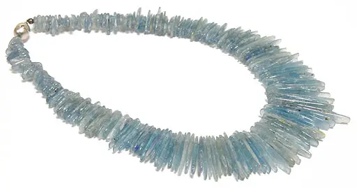 Blue Kyanite and Silver Necklace