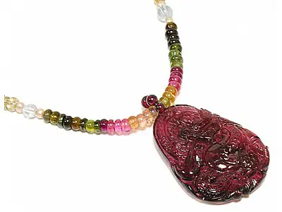 Multi Color Tourmaline Necklace