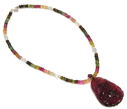 Multi Color Tourmaline Necklace