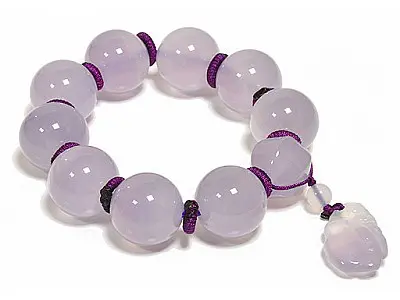 Purple Chalcedony Beads Bracelet