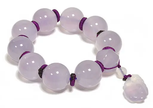 Purple Chalcedony Beads Bracelet