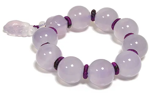 Purple Chalcedony Beads Bracelet