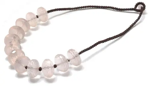 Rose Quartz faceted Beads Necklace