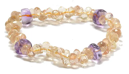 Genuine Oregon Sunstone Briolette Bracelet