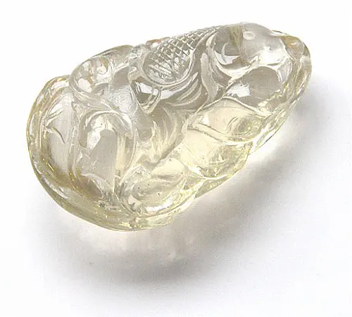 Citrine Quartz Carving Pendant