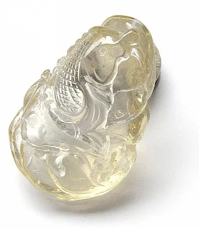 Citrine Quartz Carving Pendant