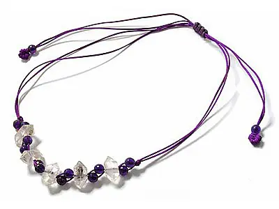 Amethyst with Herkimon Daimond Necklace