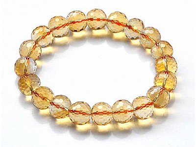 Citrine Faceted Beads Bracelet