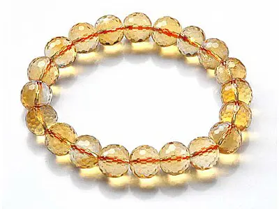 Citrine Faceted Beads Bracelet