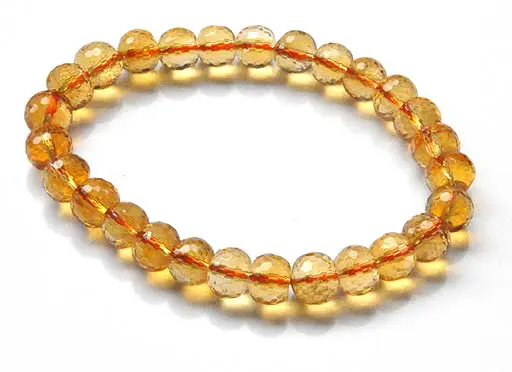 Citrine Faceted Beads Bracelet