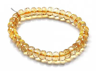 Citrine Faceted Beads Bracelet