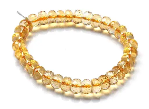 Citrine Faceted Beads Bracelet