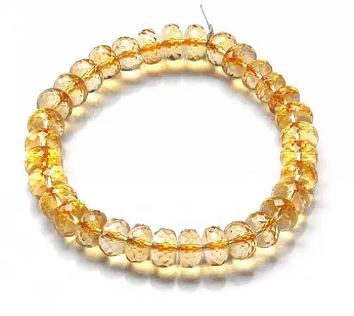 Citrine Faceted Beads Bracelet