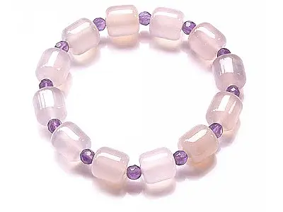 Purple Agate Amethyst Bracelet