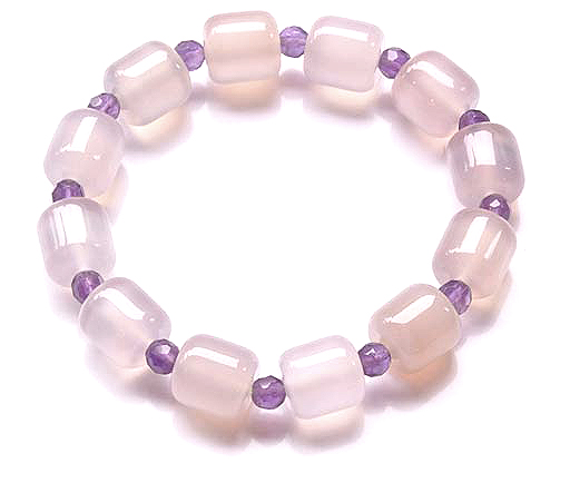 Purple Agate Amethyst Bracelet