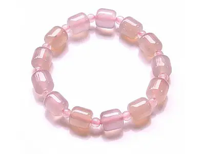 Purple Agate Rose Quartz Bracelet