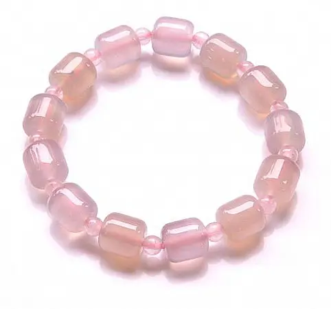 Purple Agate Rose Quartz Bracelet