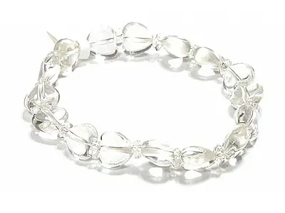 Heart Shaped Clear Quartz Bracelet