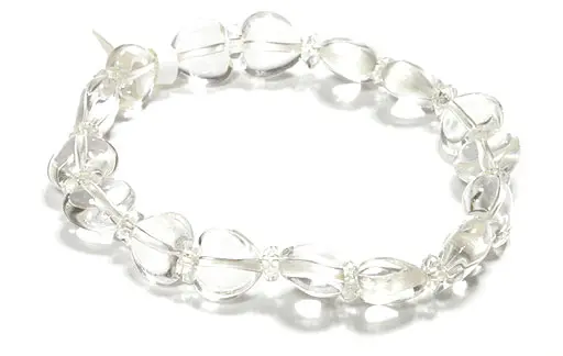 Heart Shaped Clear Quartz Bracelet