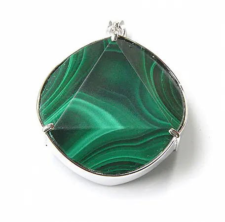 Malachite in Silver Pendant