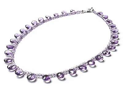 Amethyst teardrop cut Necklace
