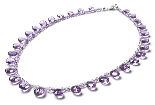 Amethyst teardrop cut Necklace