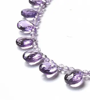 Amethyst teardrop cut Necklace