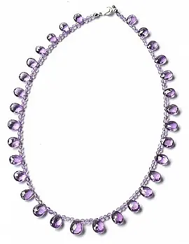 Amethyst teardrop cut Necklace