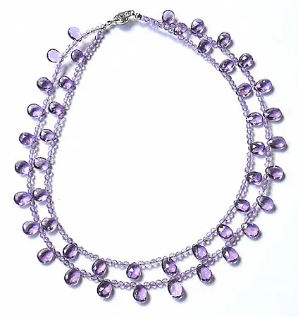 Amethyst teardrop cut Necklace