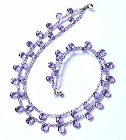 Amethyst teardrop cut Necklace