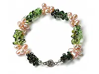 Green Tourmaline Pearl Bracelet