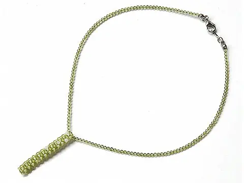 Peridot with Clear Quartz Necklace