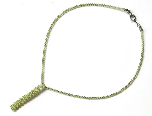 Peridot with Clear Quartz Necklace