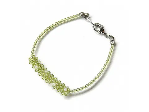 Peridot with Clear Quartz Bracelet