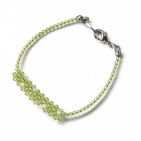 Peridot with Clear Quartz Bracelet