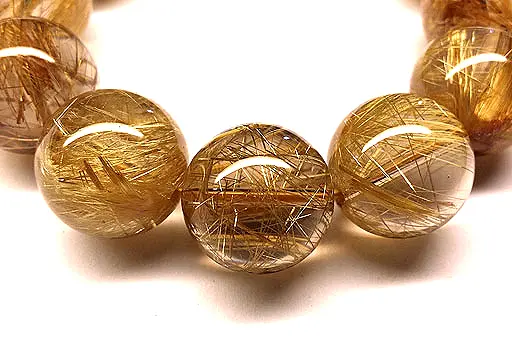 Rutilated Quartz Beads Bracelet